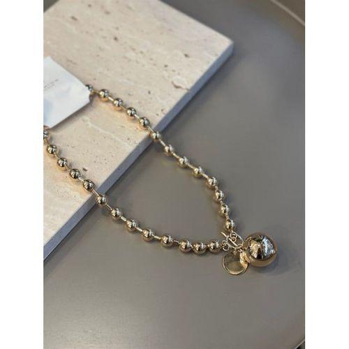 Metal Top Kolye - Altın