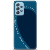 Samsung Galaxy A52 Kılıf HD Baskılı Kılıf - Amor Mavi + Tam Ekran Koruyucu