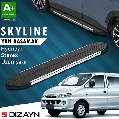 S-Dizayn Hyundai H-1 Starex Uzun Şase Skyline Krom Yan Basamak 213 Cm 1998-2007 A+ Kalite