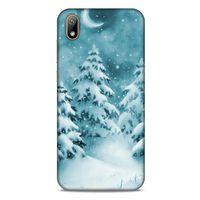 Huawei Y5 2019 Kılıf Snowix (36) Glitter Kılıf Beyaz Yeşil