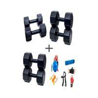 Ps Spor 3 Çift Dambıl Set 5 Kg + 8 Kg + 10 Kg + 5 Çeşit Egzersiz Seti