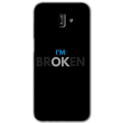 Samsung Galaxy J6 Plus Kılıf Baskılı Kapak - Im Broken + 5D Tam Kaplayan Cam