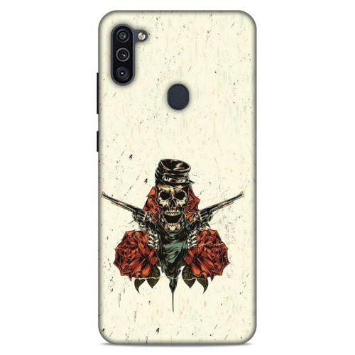 Lopard Samsung Galaxy M11 Uyumlu Kılıf Tattoo's (1) Kılıfı Gül İskelet