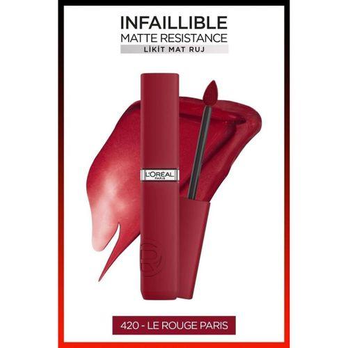 L'oréal Paris Infaillible Matte Resistance Likit Mat Ruj - 420 Le Rouge Paris