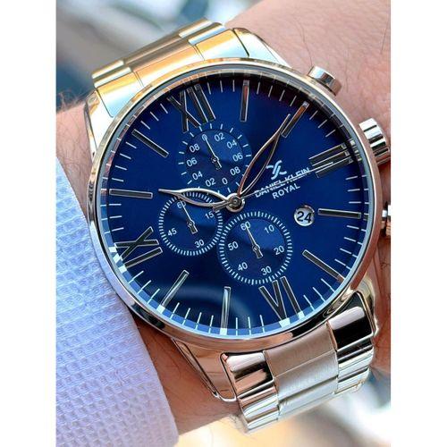 Daniel Klein Erkek Kol Saati 30 Metre Suya Dayanıklı Çelik Kordon + Bileklik Hediyeli VS.BLKT.0718