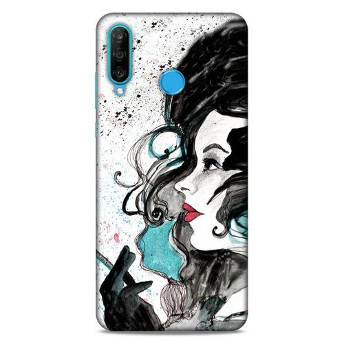 Lopard Huawei P30 Lite Uyumlu Kılıf Sürreal Yüzler ♀ (24) Darbe Emici Kılıf Desenli