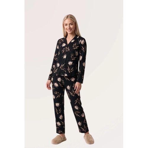 Kadın Pijama Takımı - Önden Düğmeli Uzun Kol