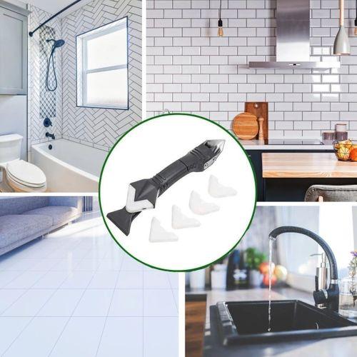 Fayans Derz Silikon Kazıyıcı Sıyırıcı Ve Uygulayıcı Aparat 3 Ü 1 Arada