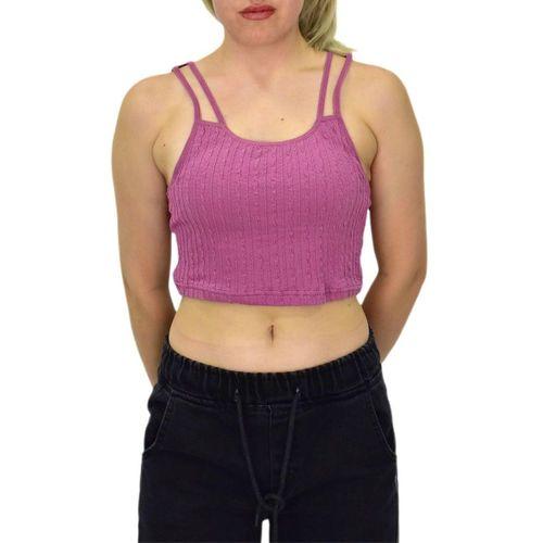 Kadın İp Askılı Pedli Crop 8136 BGL-ST03783