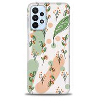 Samsung Galaxy A23 4G Kılıf HD Baskılı Kılıf - Flower Pattern + Tam Ekran Koruyucu