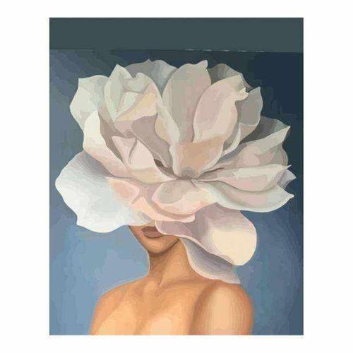 Canvas Çiçek Kadın19 Sayılarla Boyama Seti  Rulo 60 x 75 cm