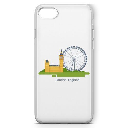 Apple iPhone SE 2020 Kılıf Londra İngiltere Arka Kapak Koruma Desenli Full Koruyucu