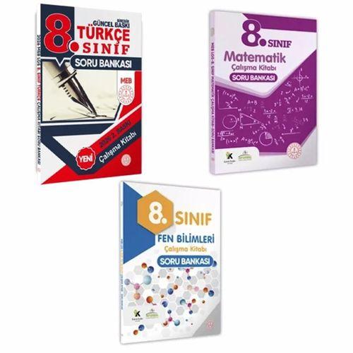 2026 8 Sınıf LGS MEB 3lü SET( Matematik-Fen-Türkçe) Soru Bankası Seti Renkli Baskı A4 BASKI ÜCRETİ