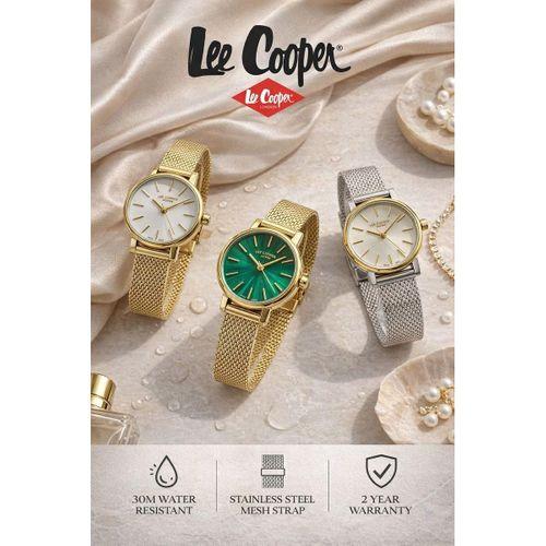Lee Cooper Küçük Kasa Vintage Hasır Kordon 2 Yıl Garantili 3 Atm Kadın Kol Saati+Bileklik 08292.120