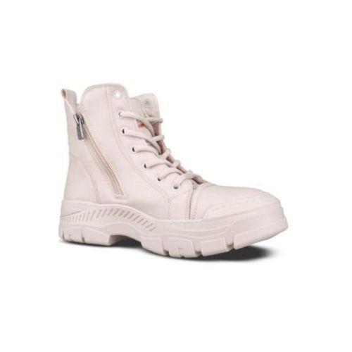 Mp 242-1884, Bej Kadın Fermuarlı Bağcıklı Bot