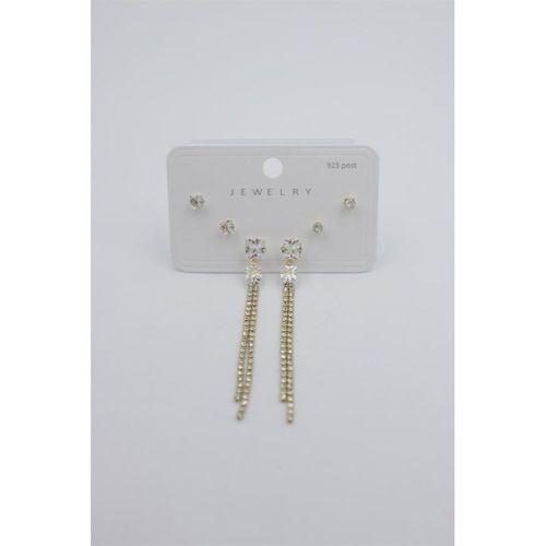 Çoklu Set Küpe - Altın