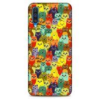 Lopard Samsung Galaxy A50 Uyumlu Kılıf Kediler (38) Neo Hybrid Kılıf Mor