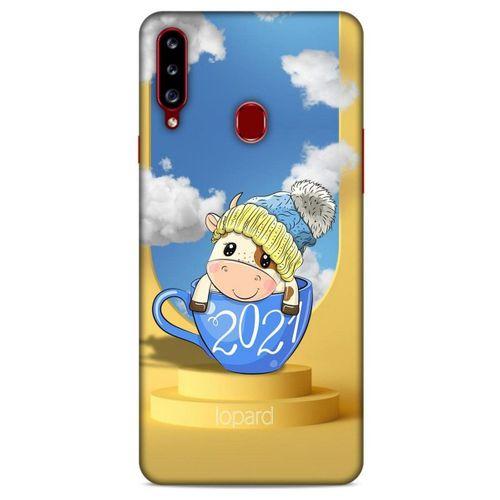Samsung Galaxy A20s Kılıf FunnyMaX (3) Kapak Sarı Kupa Köpek