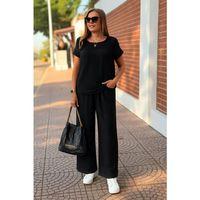 Kadın Kısa Kollu Yakası Açık Aerobin Bluz Ve Pantolon Ikili Takım