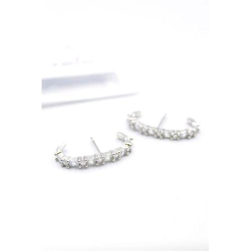 Taşlı Küpe - Gümüş