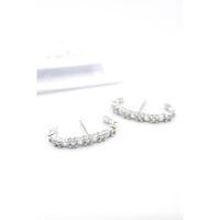 Taşlı Küpe - Gümüş