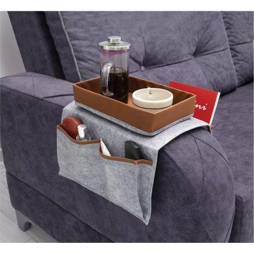 Çok Amaçlı Deri Şeritli Cepli Koltuk Kenarı Düzenleyici 03938