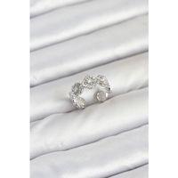 Pirinç Gümüş Renk Yonca Model Kadın Yüzük