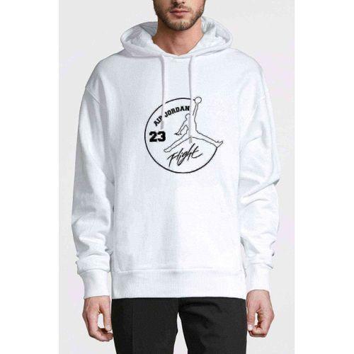 23 Basketboll Beyaz Erkek Kapşonlu Sweatshirt