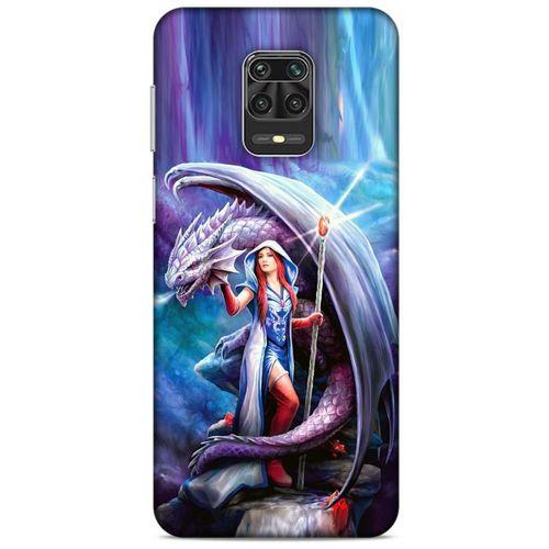 Xiaomi Redmi Note 9 Pro Kılıf Dragons (31) TPU Kılıf Ejderha ve Sahibe