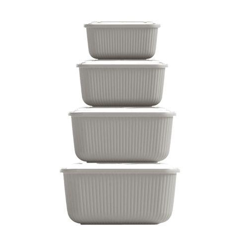 Sızdırmaz Dikdörtgen Saklama Kabı Seti (600/1100/1800/3000 ml)
