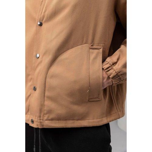 Lauri Workwear Tarzı Tok Kumaş Kadife Yakalı Rahat Kalıp Erkek Ceket - Kahverengi