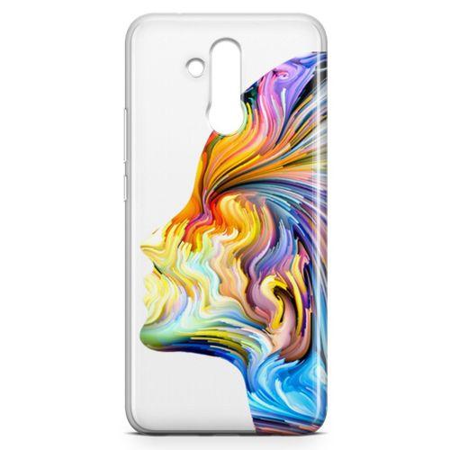 Huawei Mate 20 Lite Kılıf Yüz Renk Arka Kapak Koruma Desenli Full Koruyucu