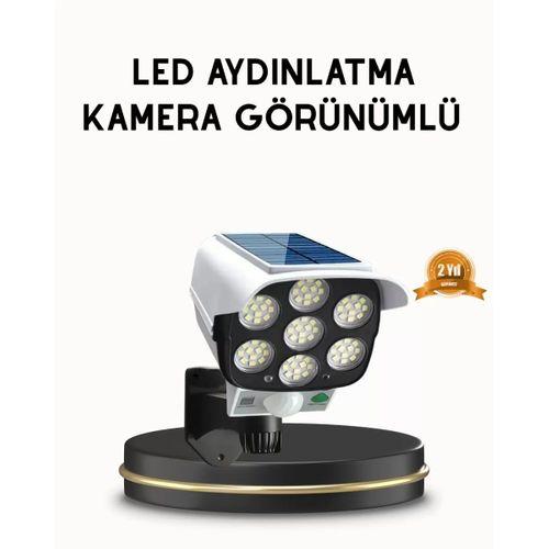 Güneş Paneliyle Şarj Olan Hareket Sensörlü Dış Mekan Güvenlik Lambası Ayarlanabilir