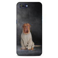 Oppo Realme C2 Kılıf Köpek Kıyafetleri (29) Arka Koruma Kılıfı Fransız Mastifi Kazak