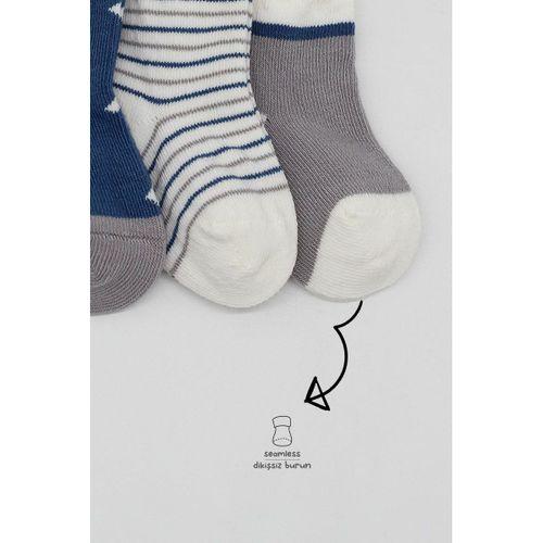 Bistyle Bistyle 3'Lü Penye Erkek Soket Çorap BS10111 İndigo
