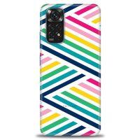 Xiaomi Redmi Note 11 Kılıf HD Baskılı Kılıf - Renkli Çubuklar + Tam Ekran Koruyucu