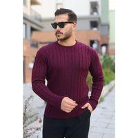 Erkek örgü Desen Bisiklet Yaka Kazak