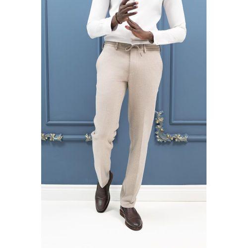 Regular Fit Beli İplikli Yan Cepli Astarsız Kışlık Kumaş Pantolon