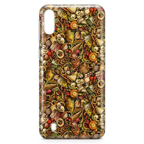 Samsung Galaxy M10 Kılıf Gastronomi Doodle Arka Kapak Koruma Desenli Full Koruyucu