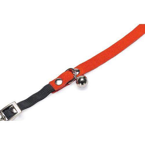 Beeztees Kedi Boyun Tasması, Süet, Kırmızı, 24-29cm