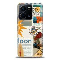 Vivo Y35 Kılıf HD Baskılı Kılıf - Moon + Tam Ekran Koruyucu