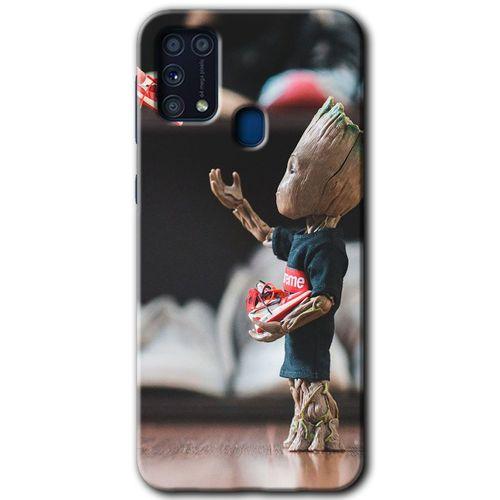 MRCİLETİSİM Samsung Galaxy M31 Kılıf Baskılı Kapak - I am Groot +Tam Ekran Koruyucu