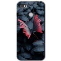 MRCİLETİSİM General Mobile GM 8 Go Kılıf HD Desen Baskılı Arka Kapak + Temperli Cam - Dark Butterfly