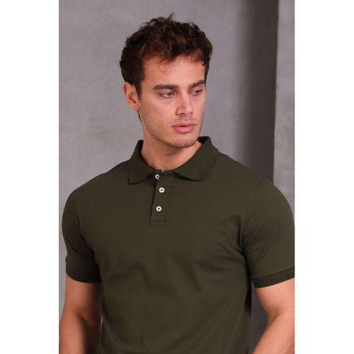Erkek Slim Fit Pamuklu Yumuşak Doku Nefes Alan Kumaş Yakalı Tişört