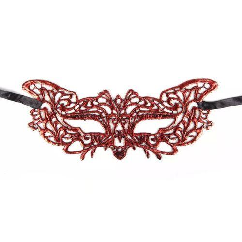 Kırmızı Dantel Masquerade Maskesi