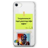 Apple iPhone SE 2020 Kılıf Caps Sokrates Hayat Arka Kapak Koruma Desenli Full Koruyucu