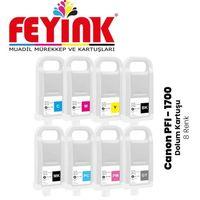 Feyink® Pro-4000S-4100S-6000S-6100S PFI-1700 Kolay Dolabilen Dolum Kartuşu Çipli 8 Renk