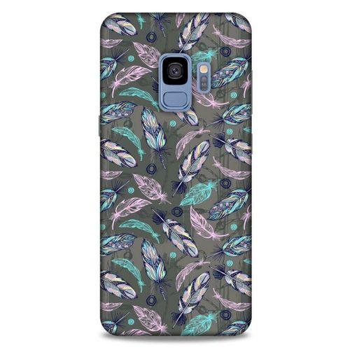 Samsung Galaxy S9 Kılıf Desenli Özel Seri Tüyler (6) Silikon Kılıf