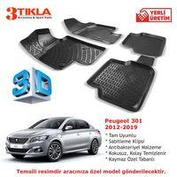 Peugeot 301 2012-2019 Premium 3D Havuzlu Paspas Seti