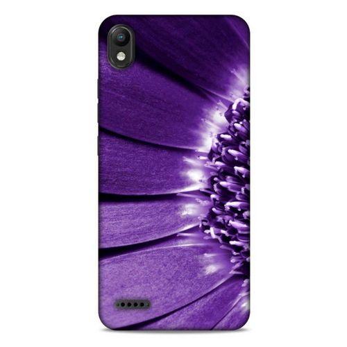 LG K20 2019 Uyumlu Kılıf Mor Delisi (36) Glitter Kılıf Çiçek